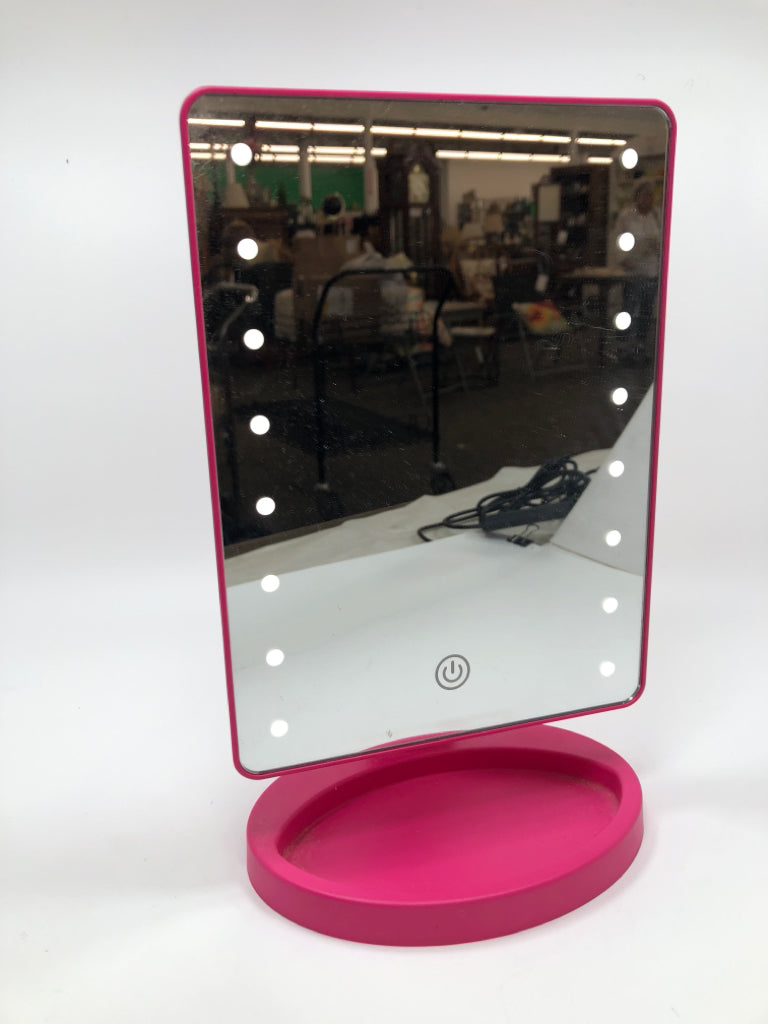 PINK LIGHT UP MIRROR.