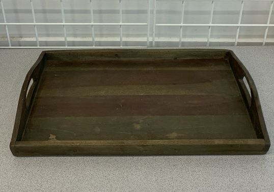 RUSTIC WOODEN TRAY.