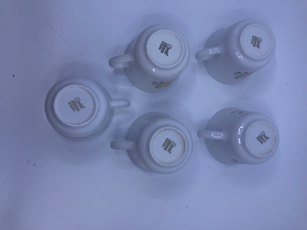 5 CORELLE MUGS W FLORAL.