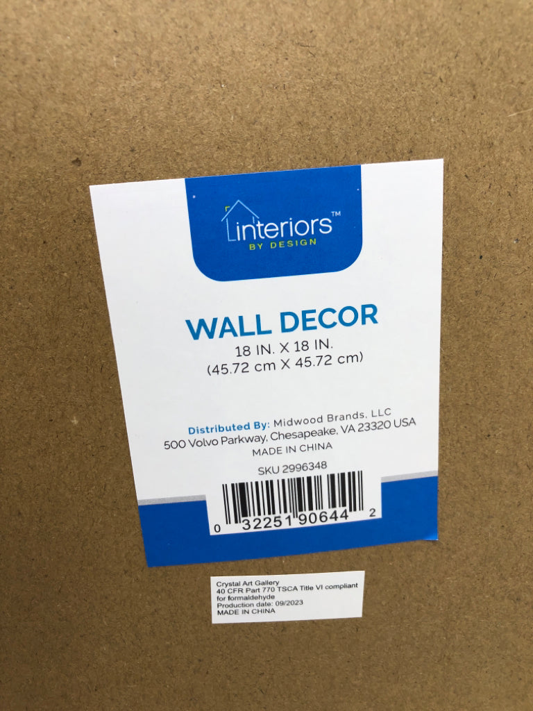 FLOWER LINE WORK WALL ART IN WOOD FRAME.