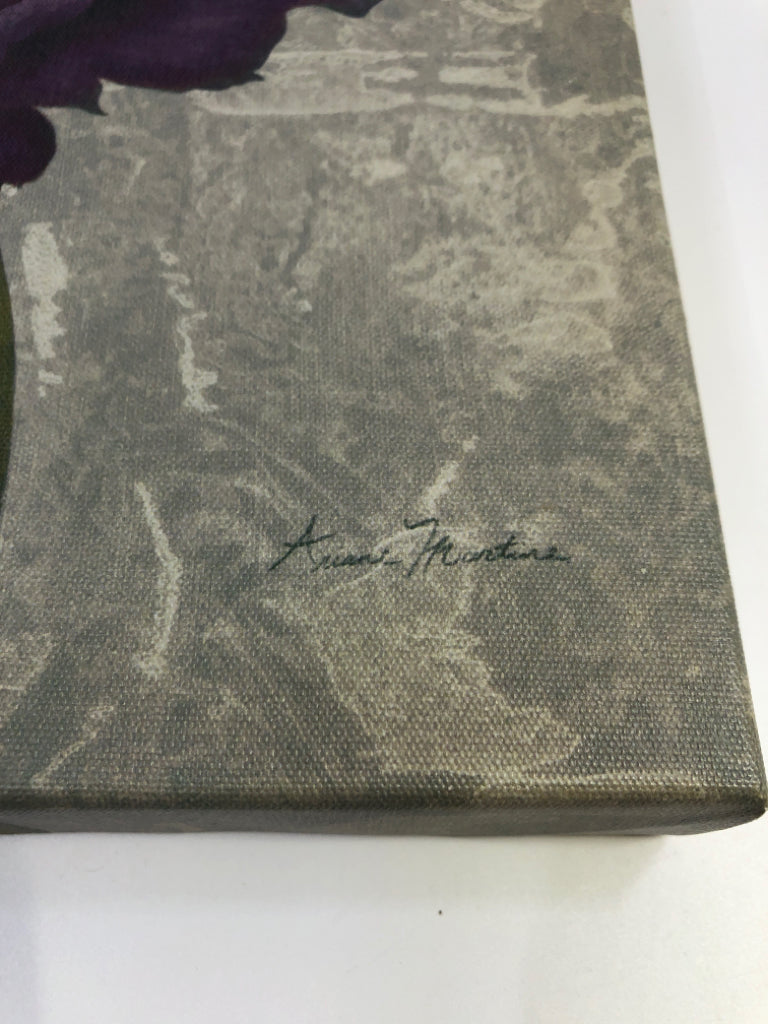 BLACK PLUM FLOWER CANVAS.