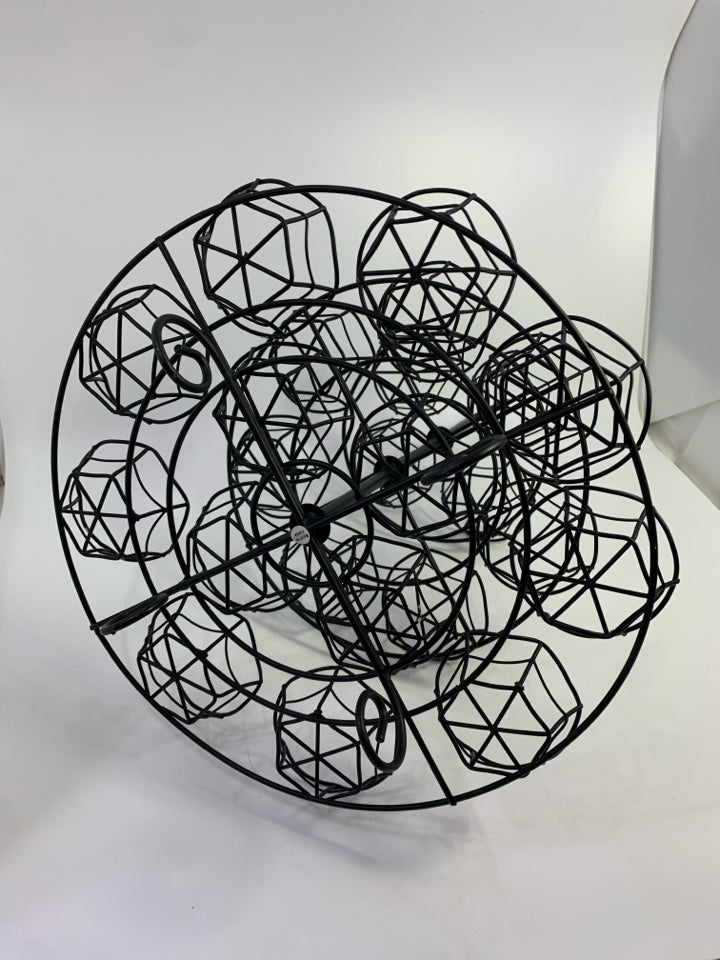 3 TIER BLACK WIRE CUPCAKE STAND.