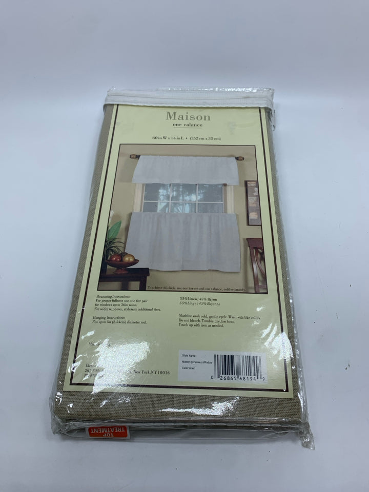 NIP LINEN WINDOW VALANCE.