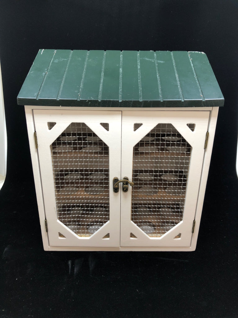 PRIMITIVE EGG STORAGE CHICKEN COOP CABINET.