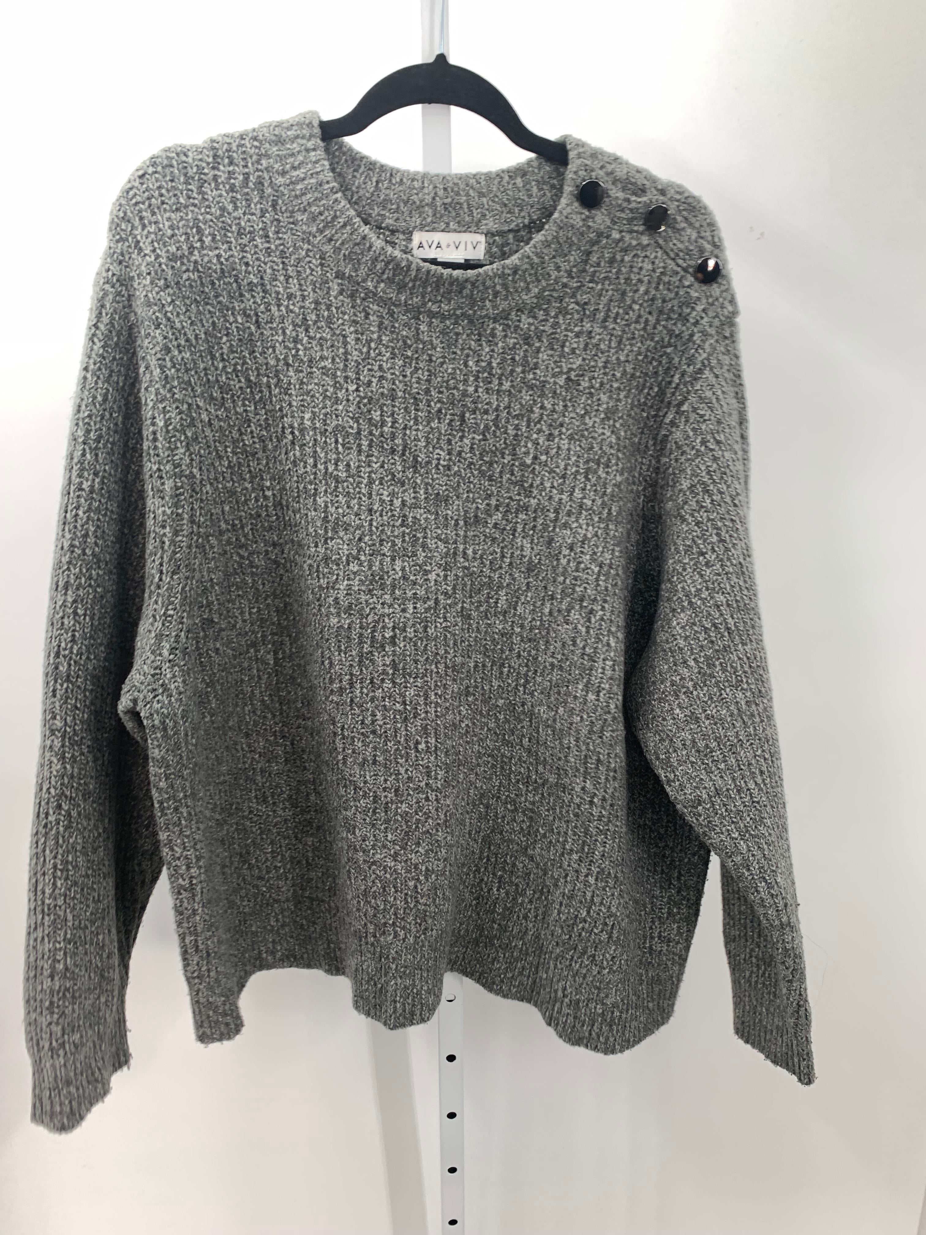 Ava & Viv Size 2X Womens Long Slv Sweater