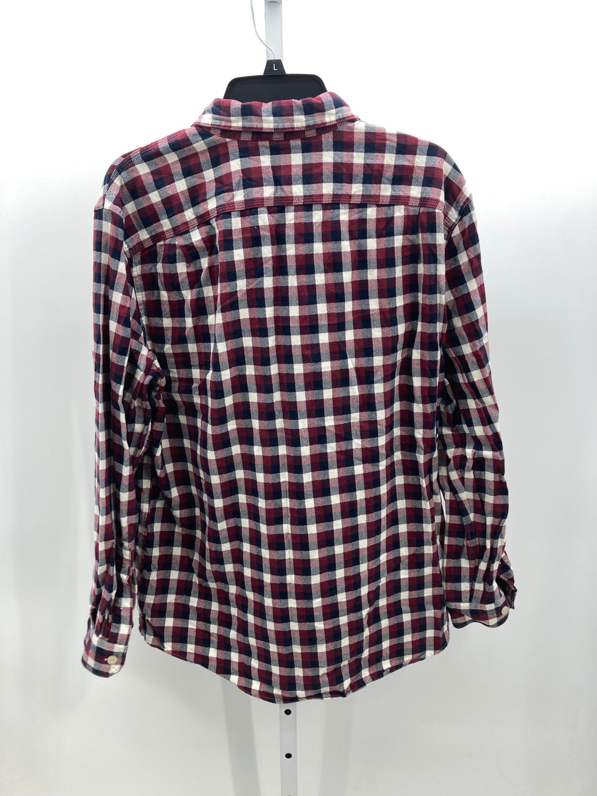 NAVY WHITE PLAID BTN DOWN