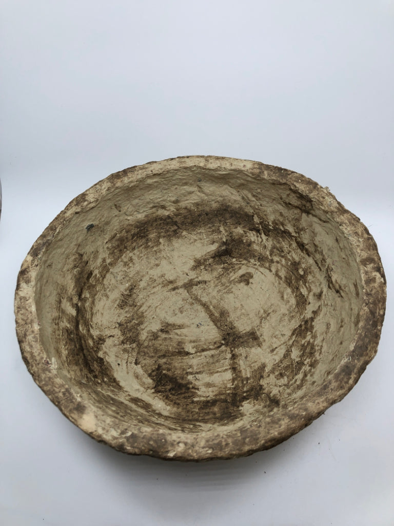 PAPER MACHE DECORATIVE BOWL.