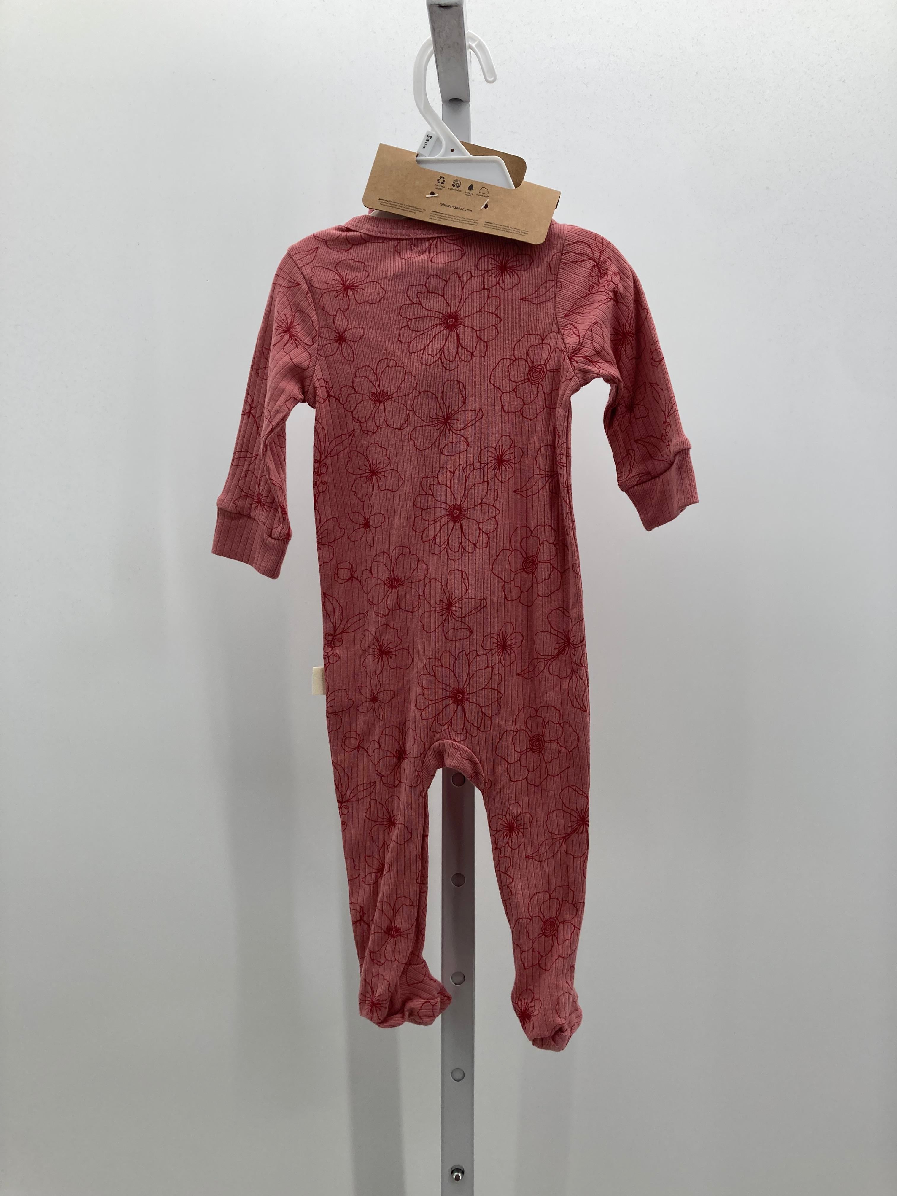 Rabbit + Bear Size 6-9 mon Girls Long Slv. Romper