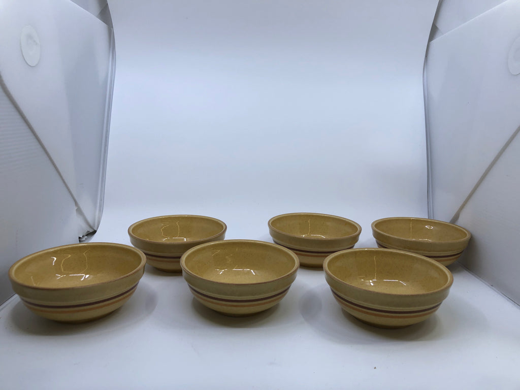 6 TAN PFALTZGRAFF BOWLS.