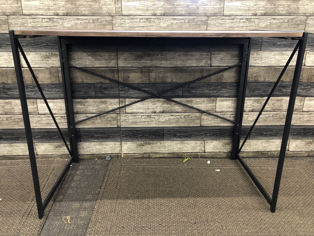 WOOD-TOP RUSTIC DESK.