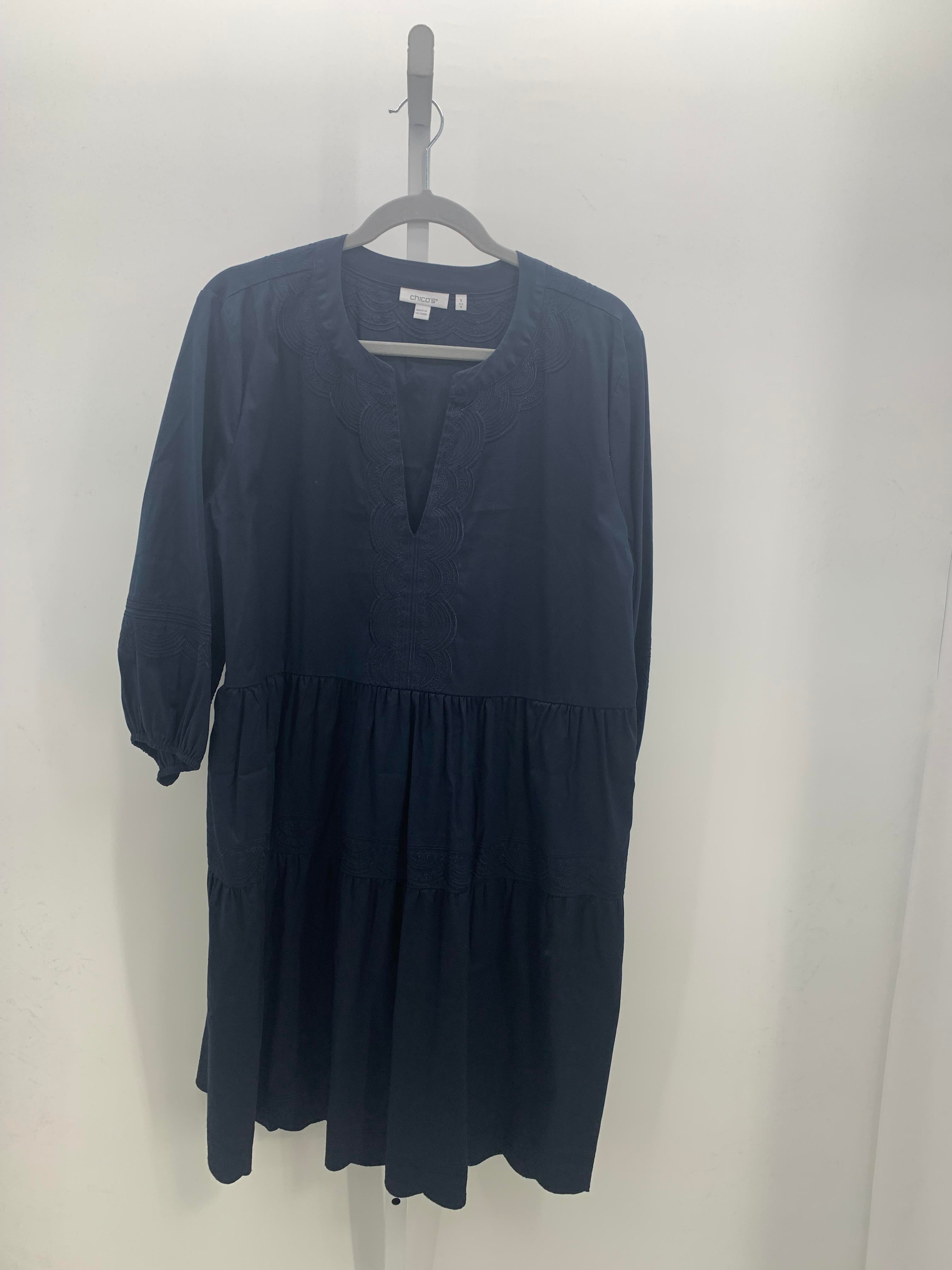 Chico's Size 16 Misses 3/4 Sleeve Dress