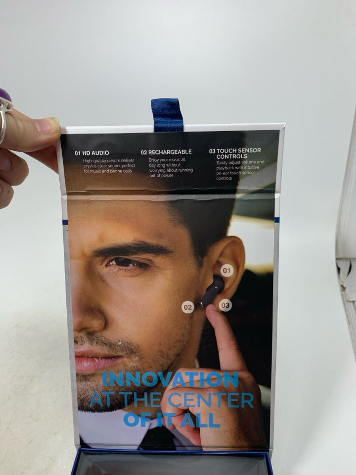 NIB BROOKSTONE ELITETOUCH TRUE WIRELESS PRO EARBUDS.