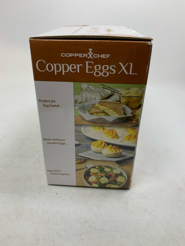 NIB COPPER CHEF COPPER EGG MAKERS E/ CADDY.