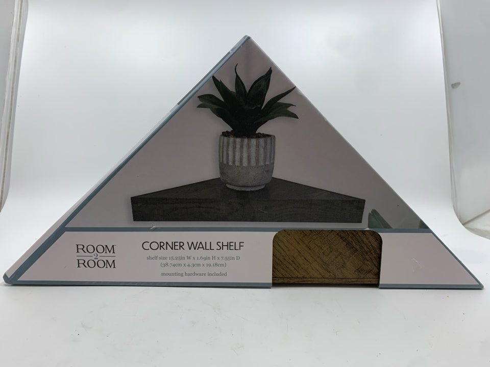 NIB CORNER WALL SHELF.