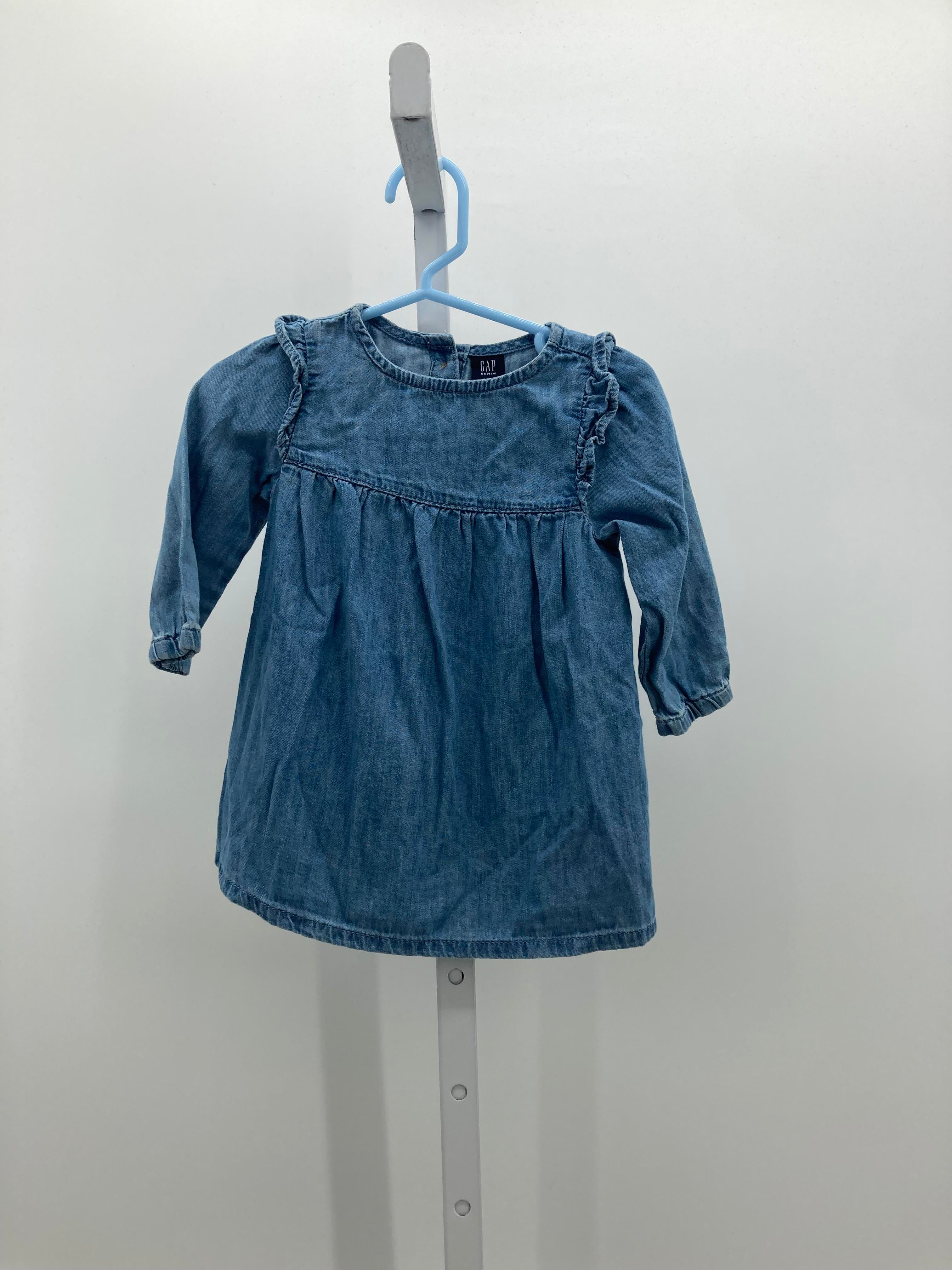 Gap Denim Size 6-12 mon Girls Long Sleeve Dress