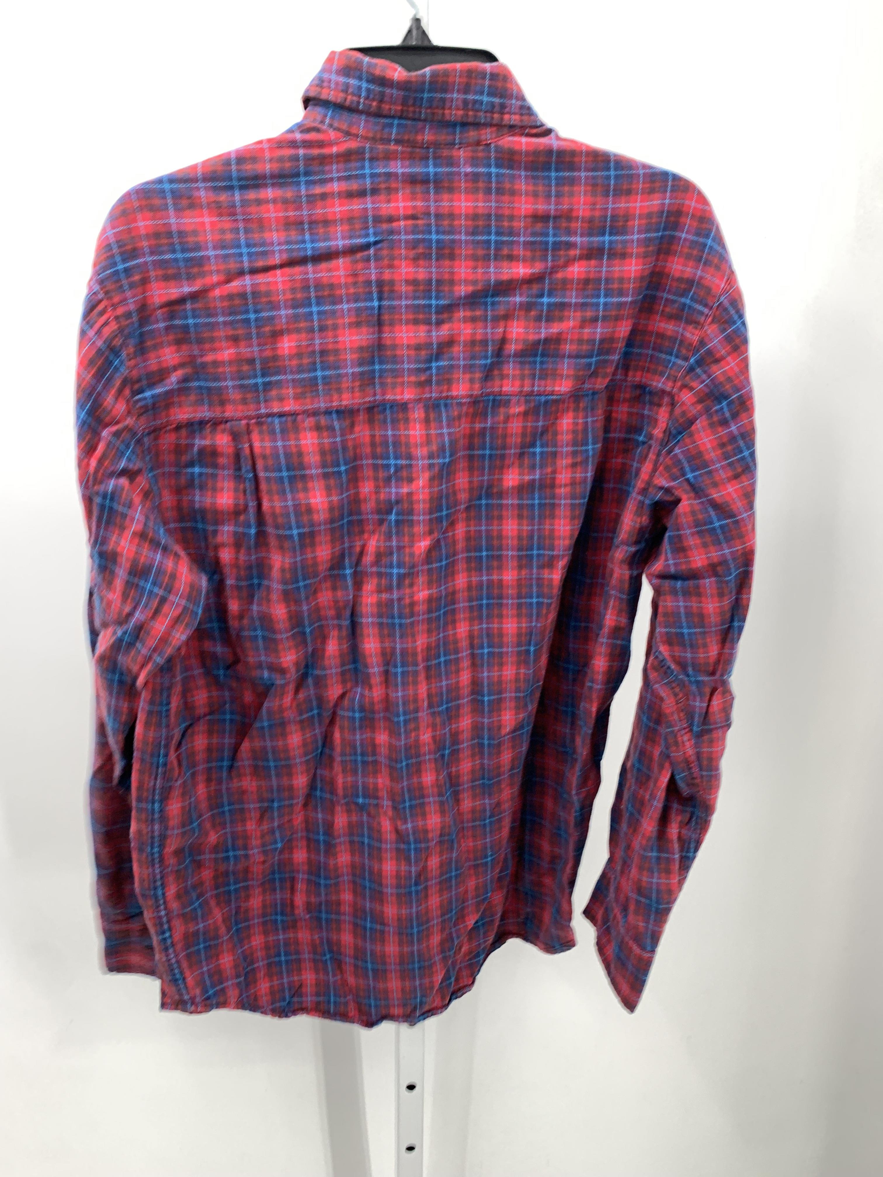BLUE PLAID BTN DOWN