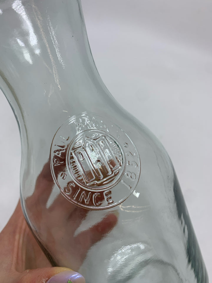 PAUL MASON CLEAR GLASS CARAFE.