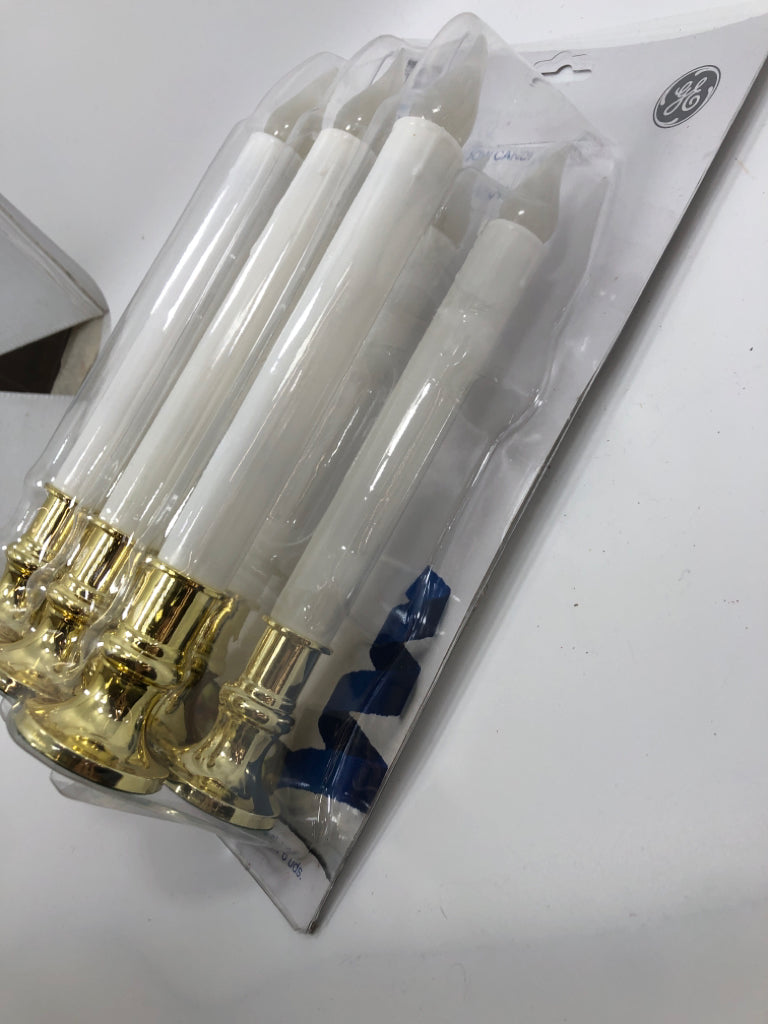 NIP 6 PC LED FLICKERING WINDOW CANDLES.