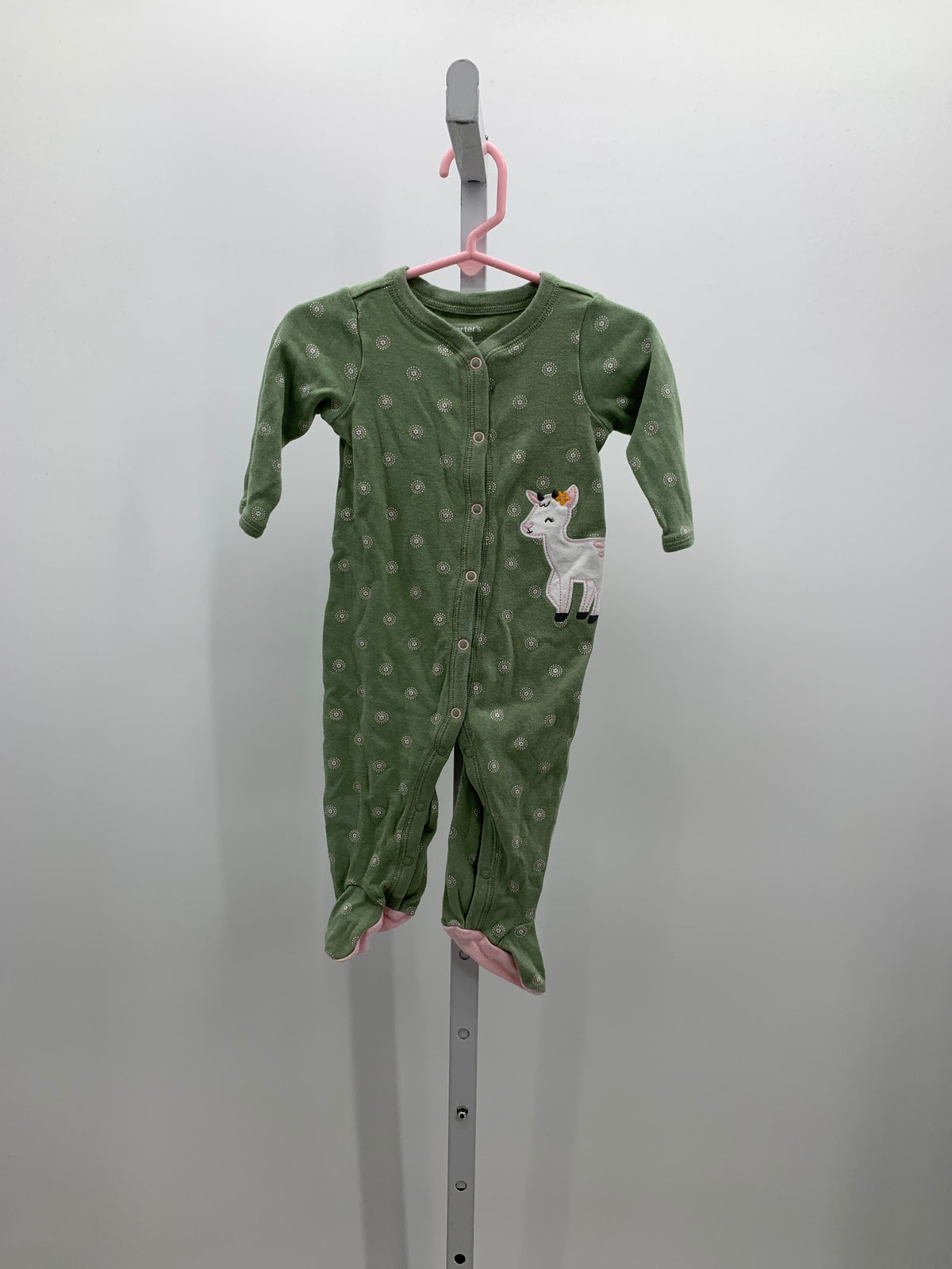 Carters Size 9 Months Girls Long Slv. Romper