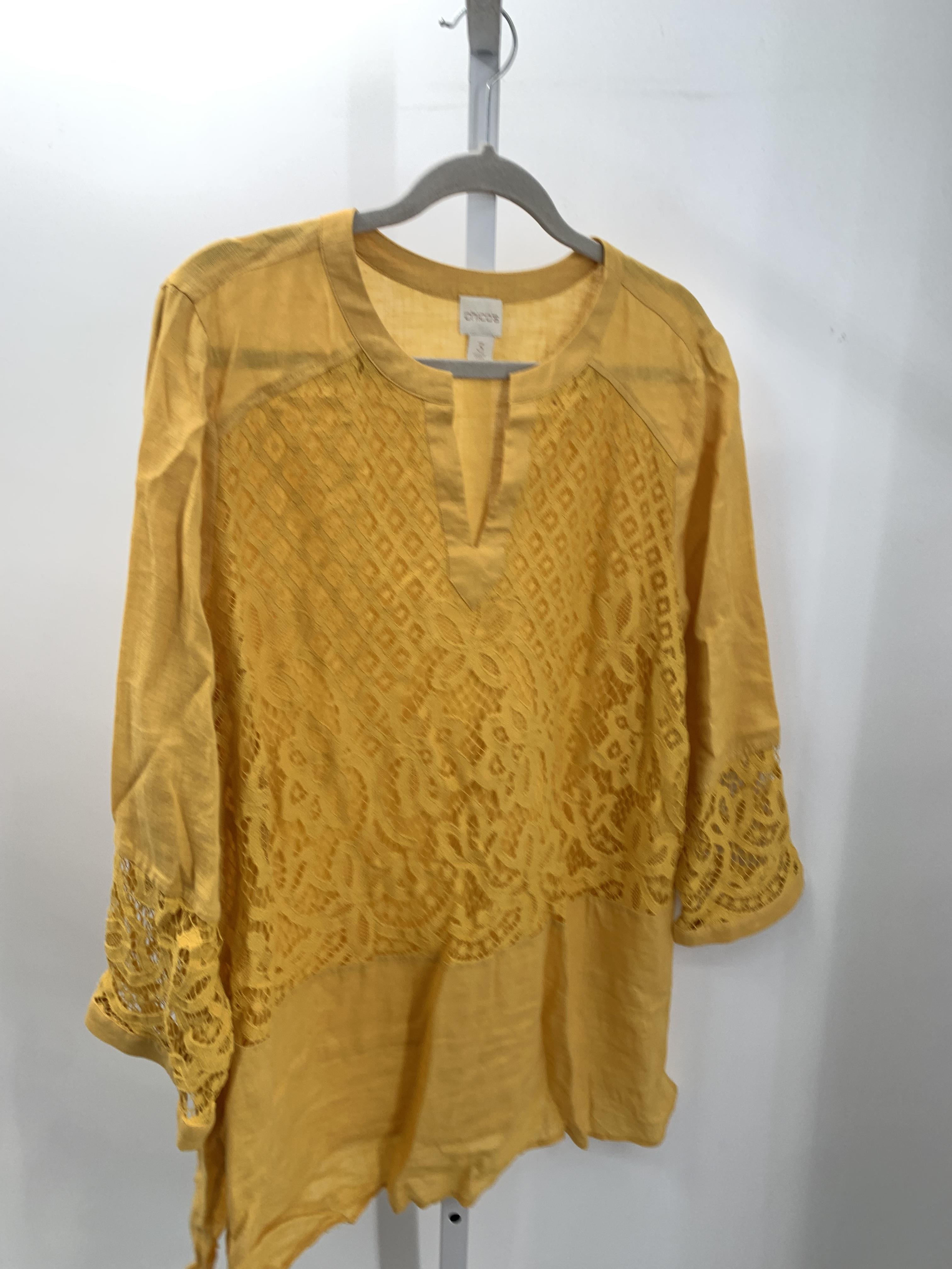 Chico's Size Large Misses Long Sleeve Shirt