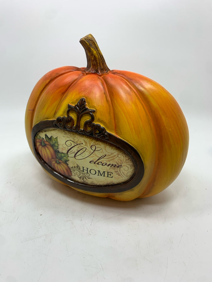 "WELCOME HOME" PUMPKIN.