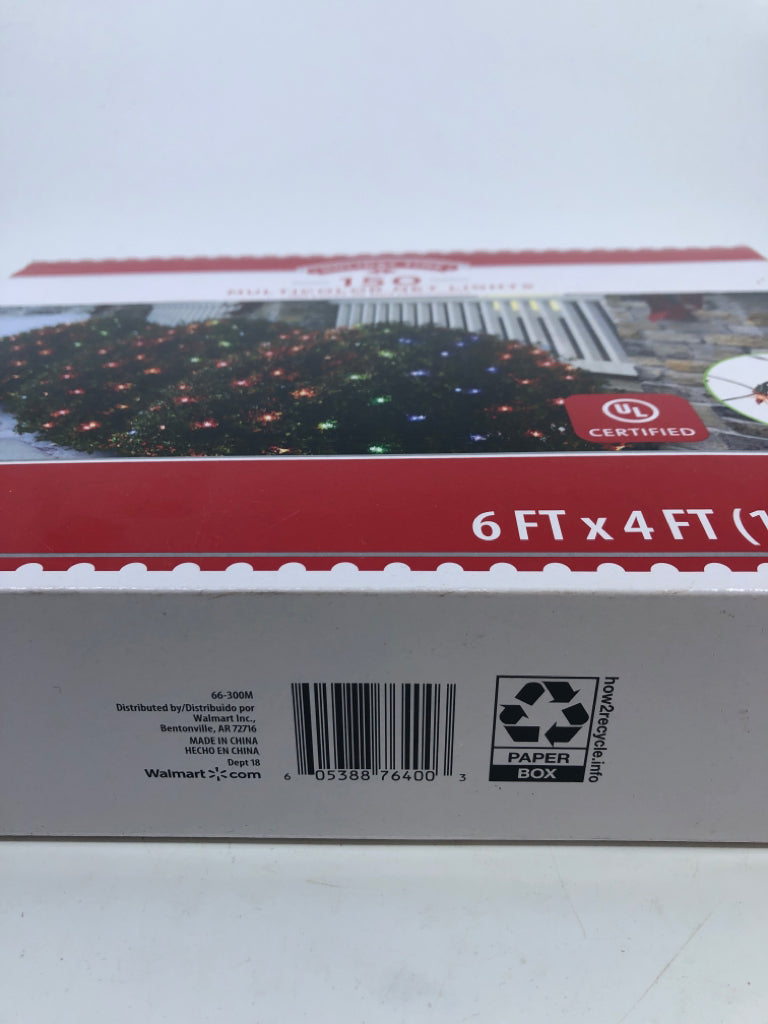 NIB MULTICOLRED NET LIGHTS.