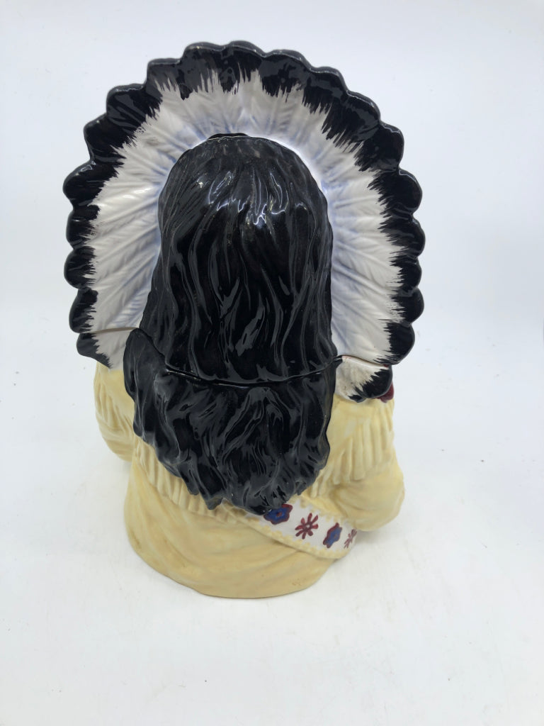 INDIGENOUS MAN COOKIE JAR.