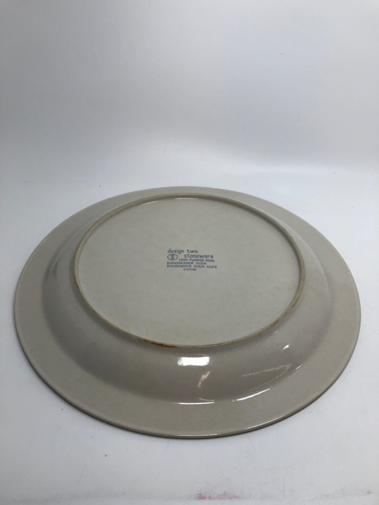 VTG FLOWER SONG STONEWARE PLATTER.