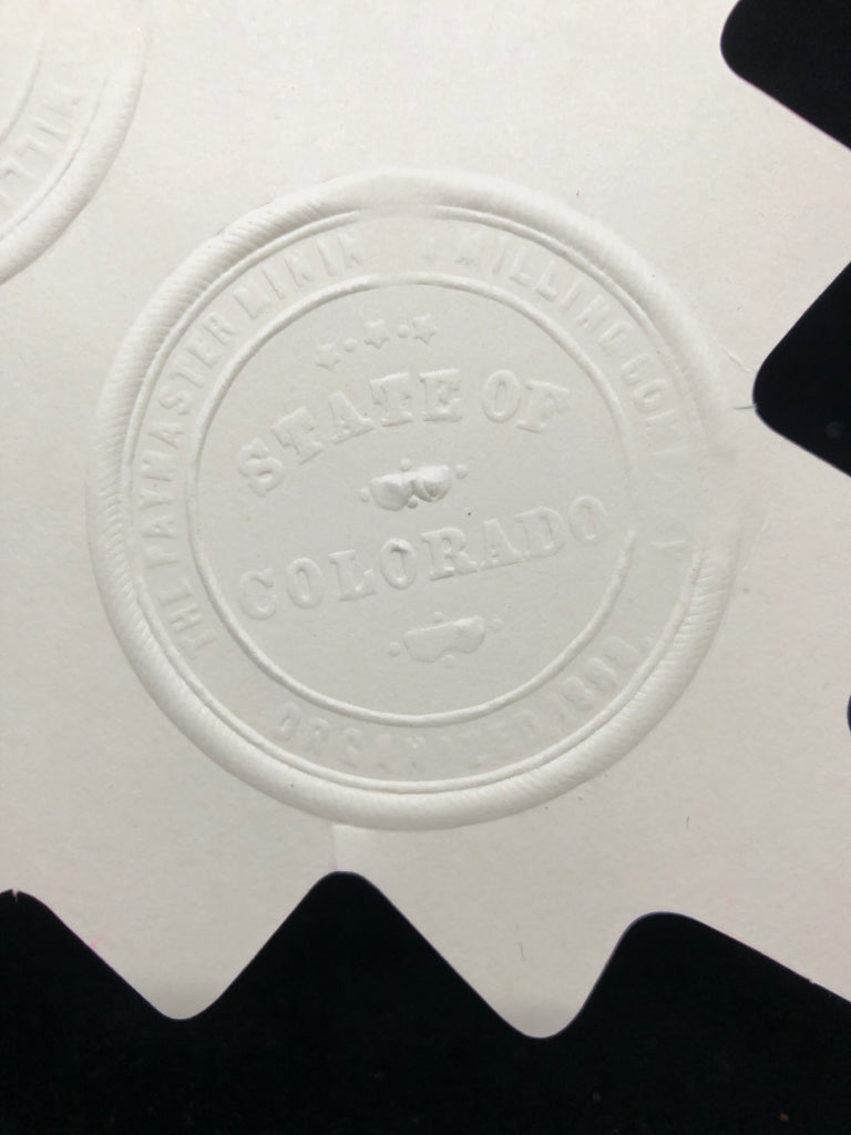 VTG HEAVY METAL NOTARY PRESS- STATE OF COLORADO.