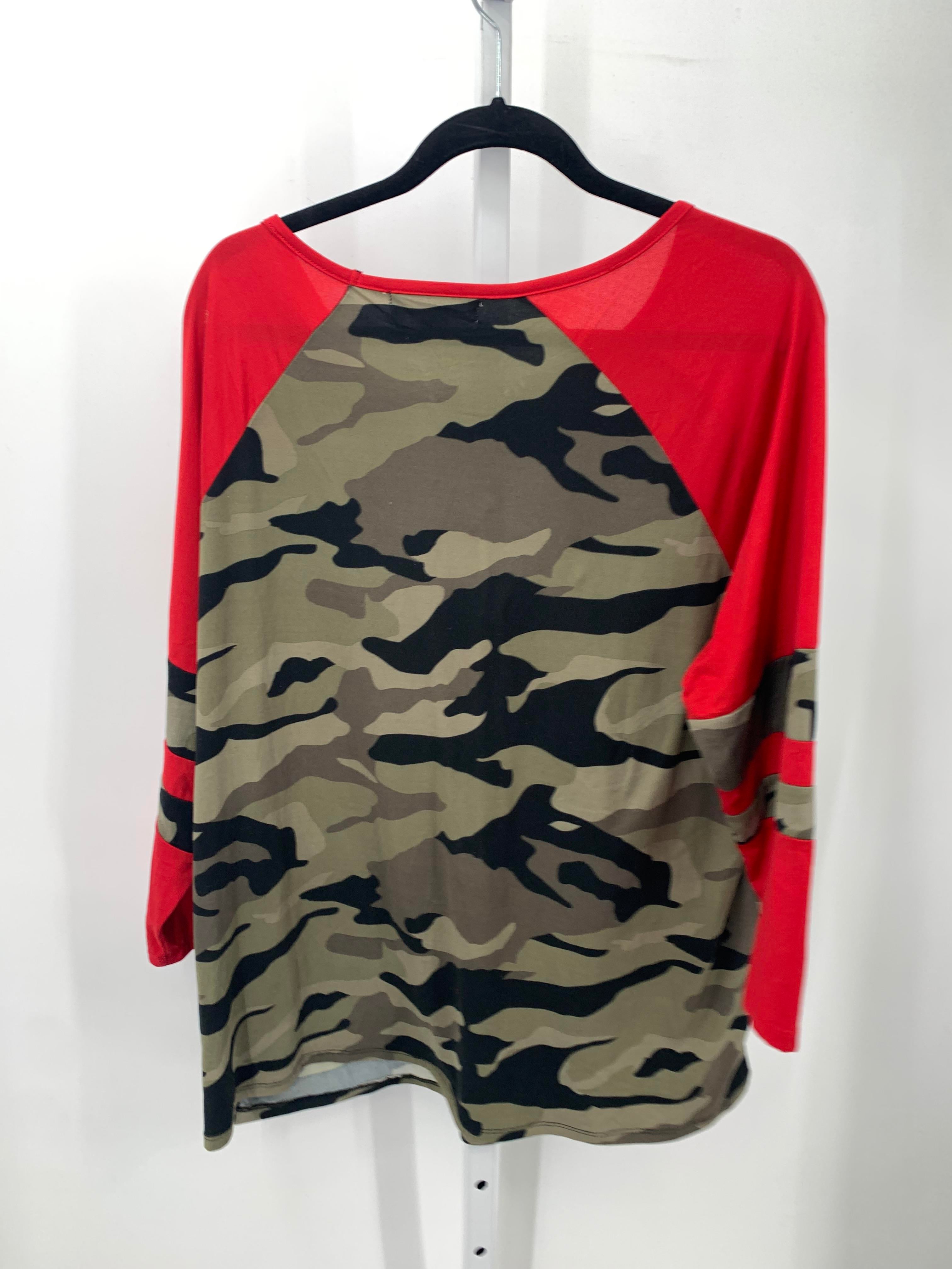 Eye Candy Size 3X Womens 3/4 Sleeve Shirt