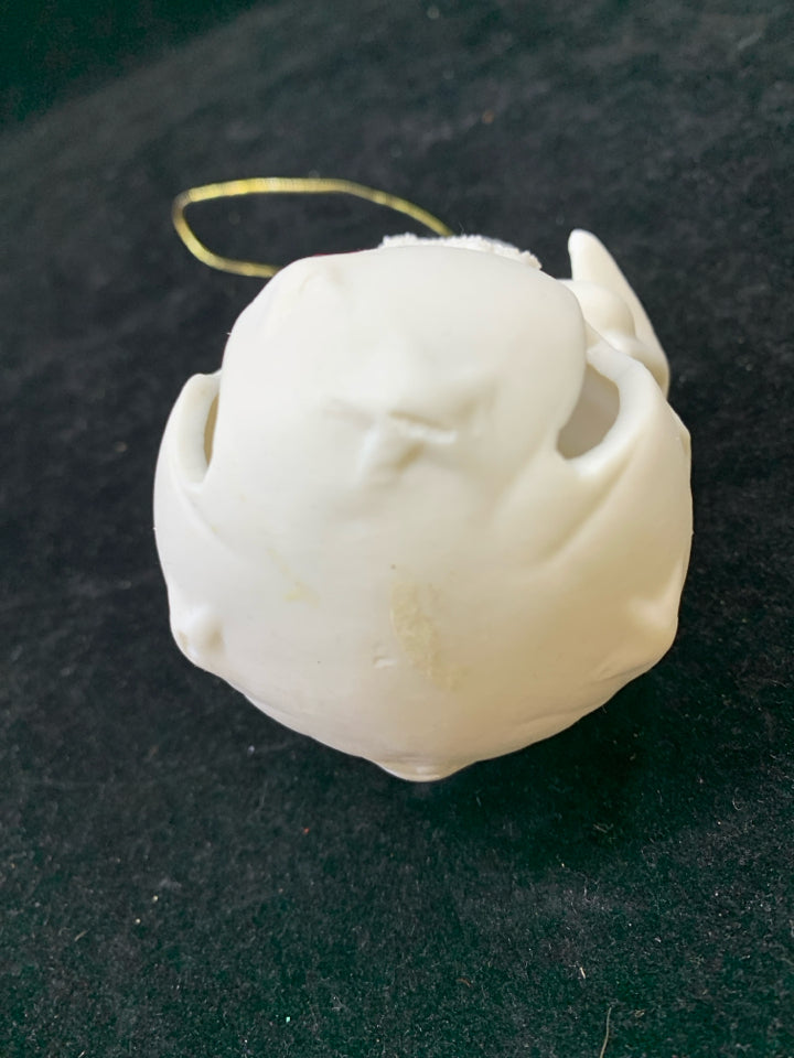 SNOWBABIES HOLDING A STAR BELL ORNAMENT.