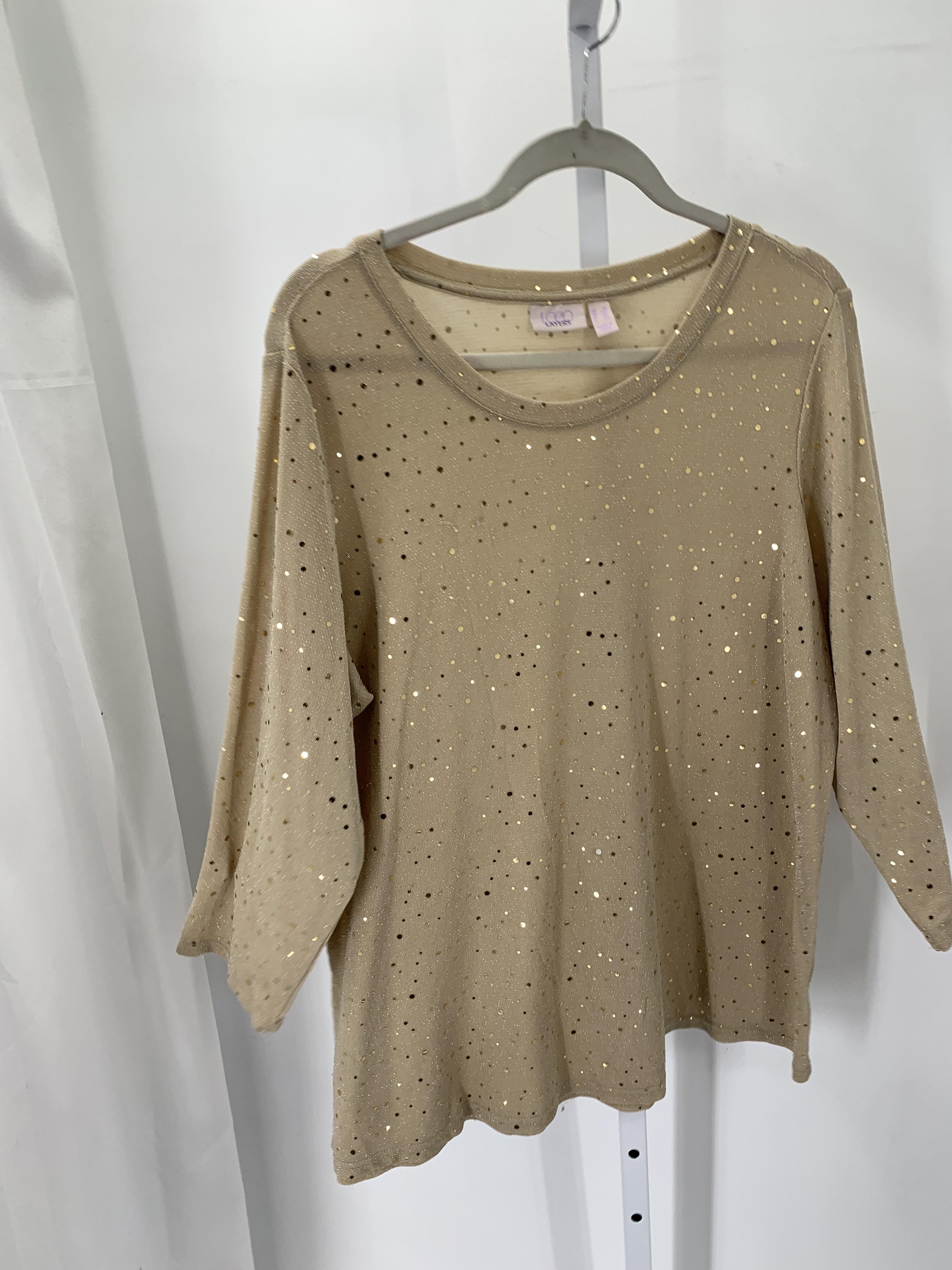 LOGO Size 1X Womens 3/4 Sleeve Shirt
