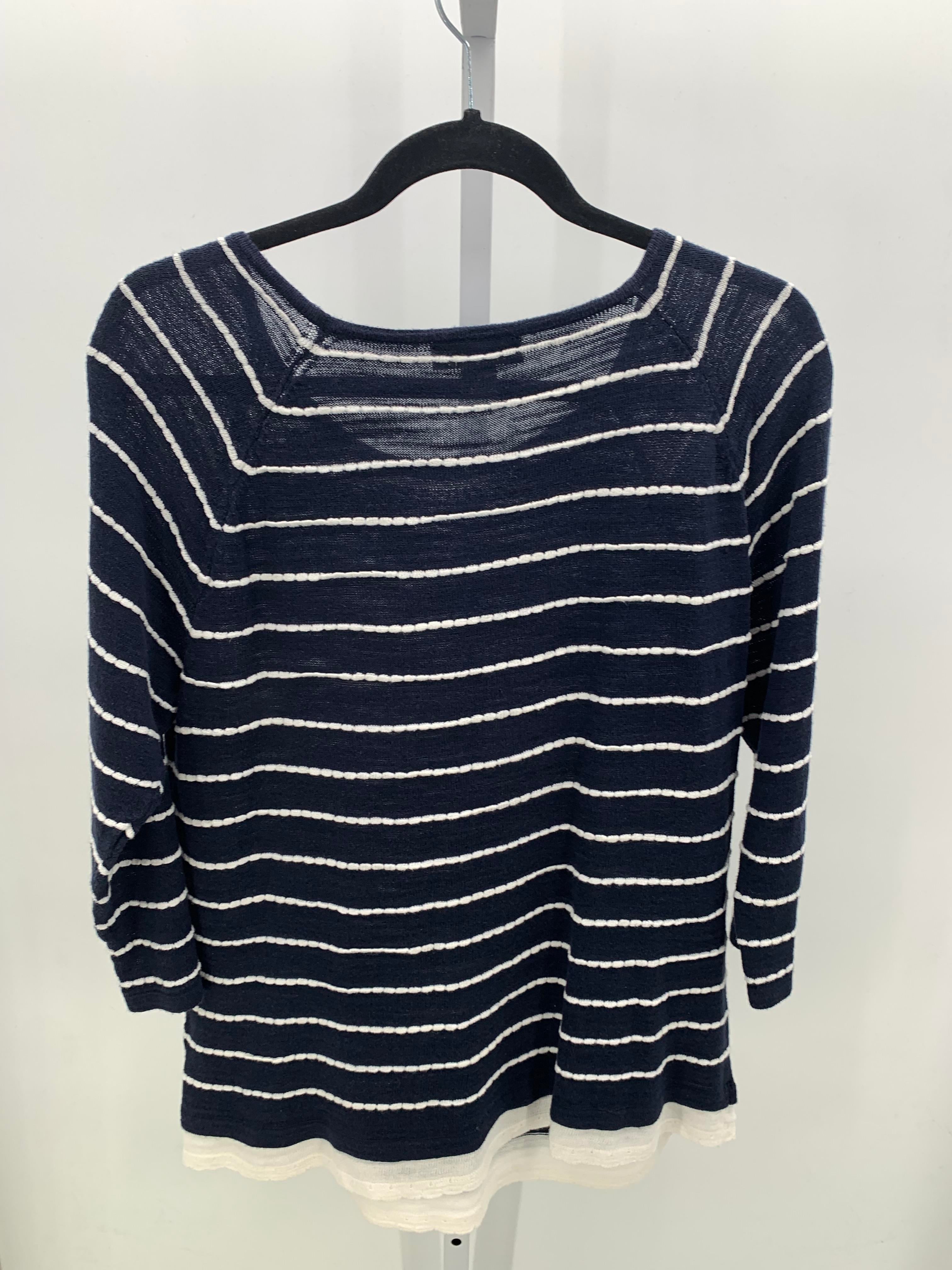 Christopher & Banks Size Large Misses 3/4 Sleeve Shirt