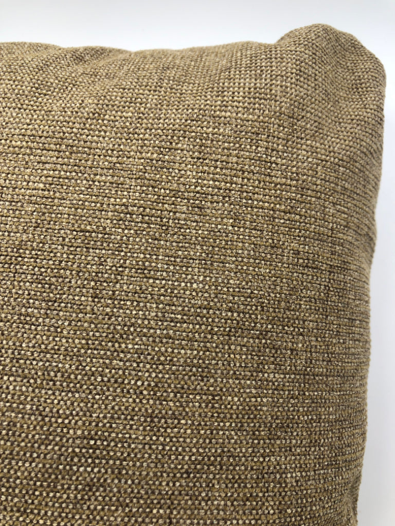 BROWN FABRIC PILLOW.