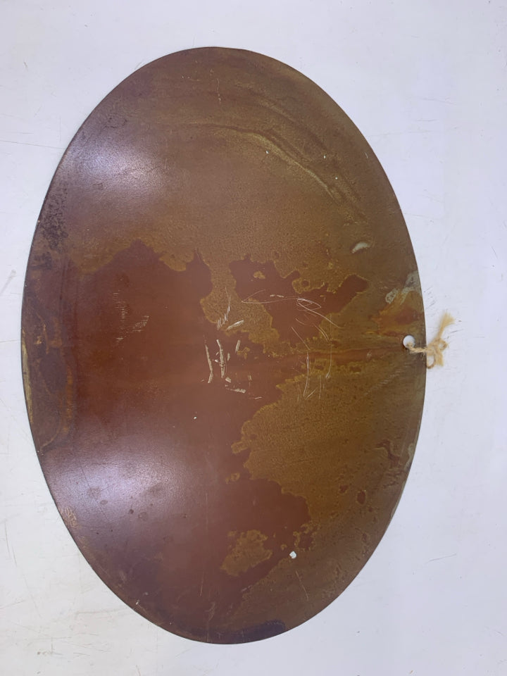 VTG OVAL METAL SIGN ROLLER SKATES FUN TOYS.