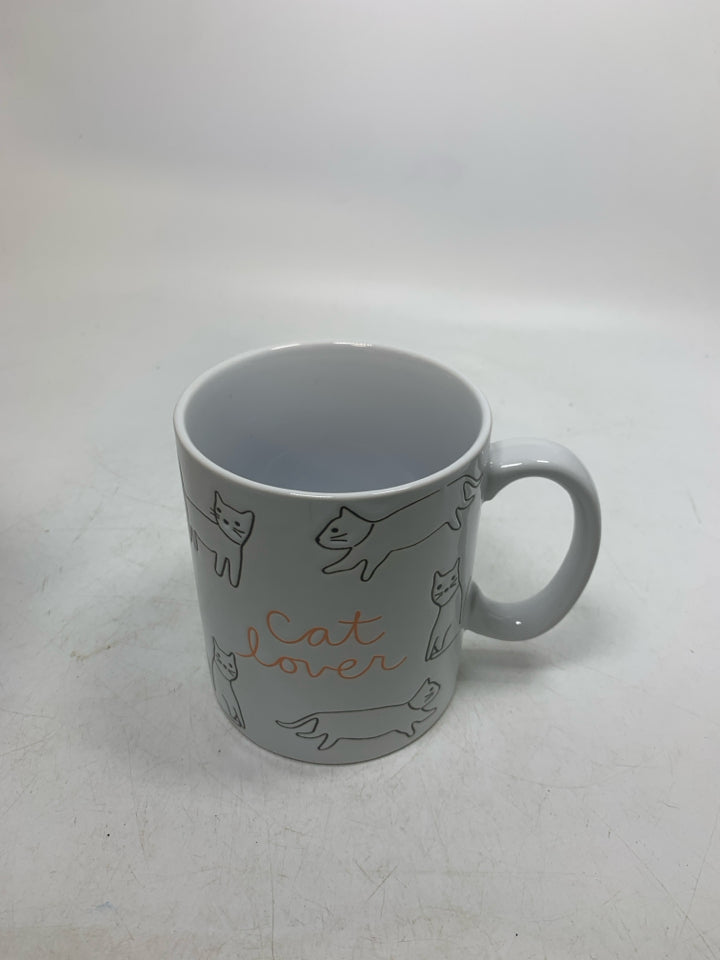 "CAT LOVER" FRINGE STUDIO OUTLINED MUG.