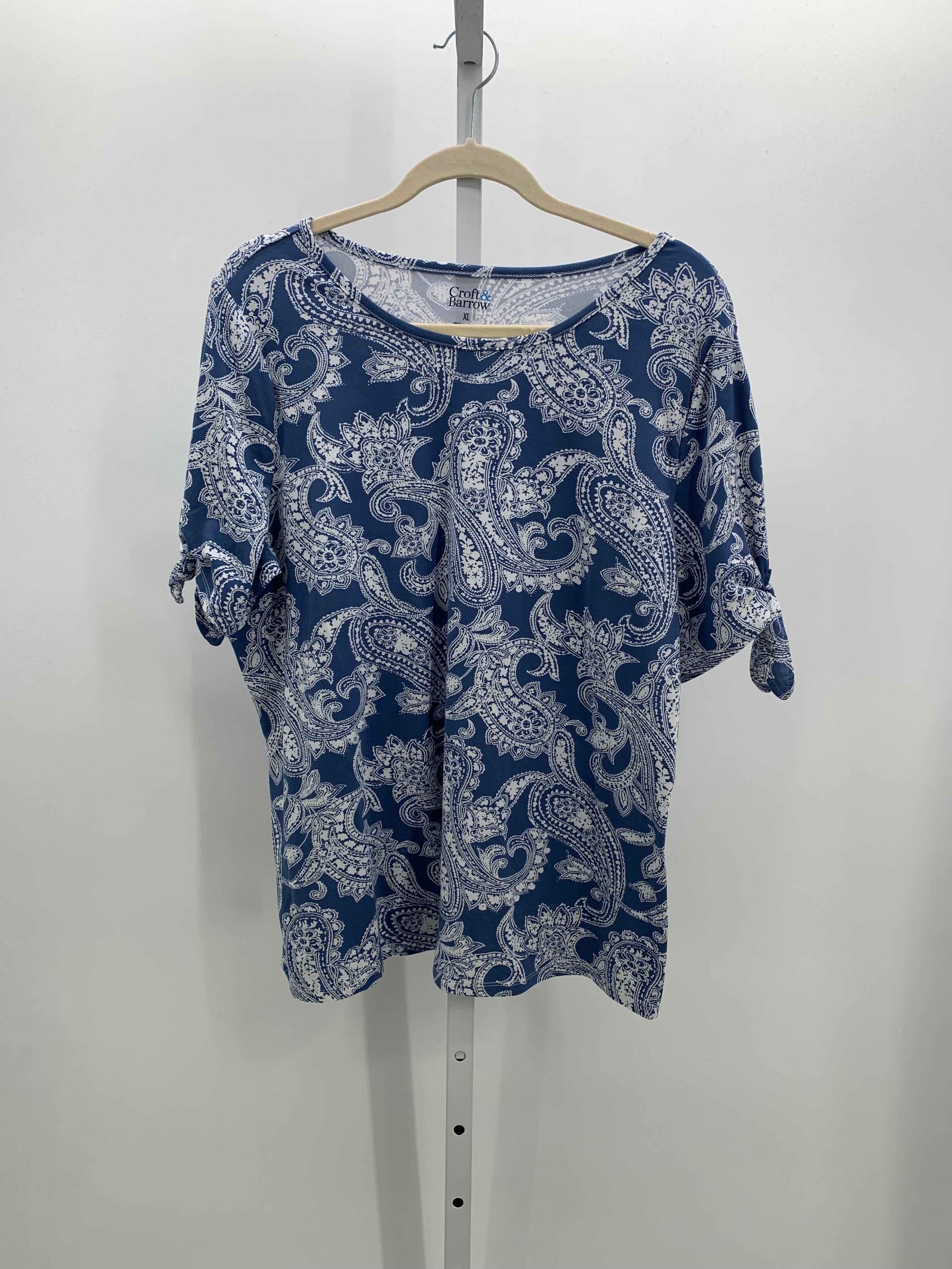 Croft & Barrow Size Extra Large Misses Short Sleeve Shirt