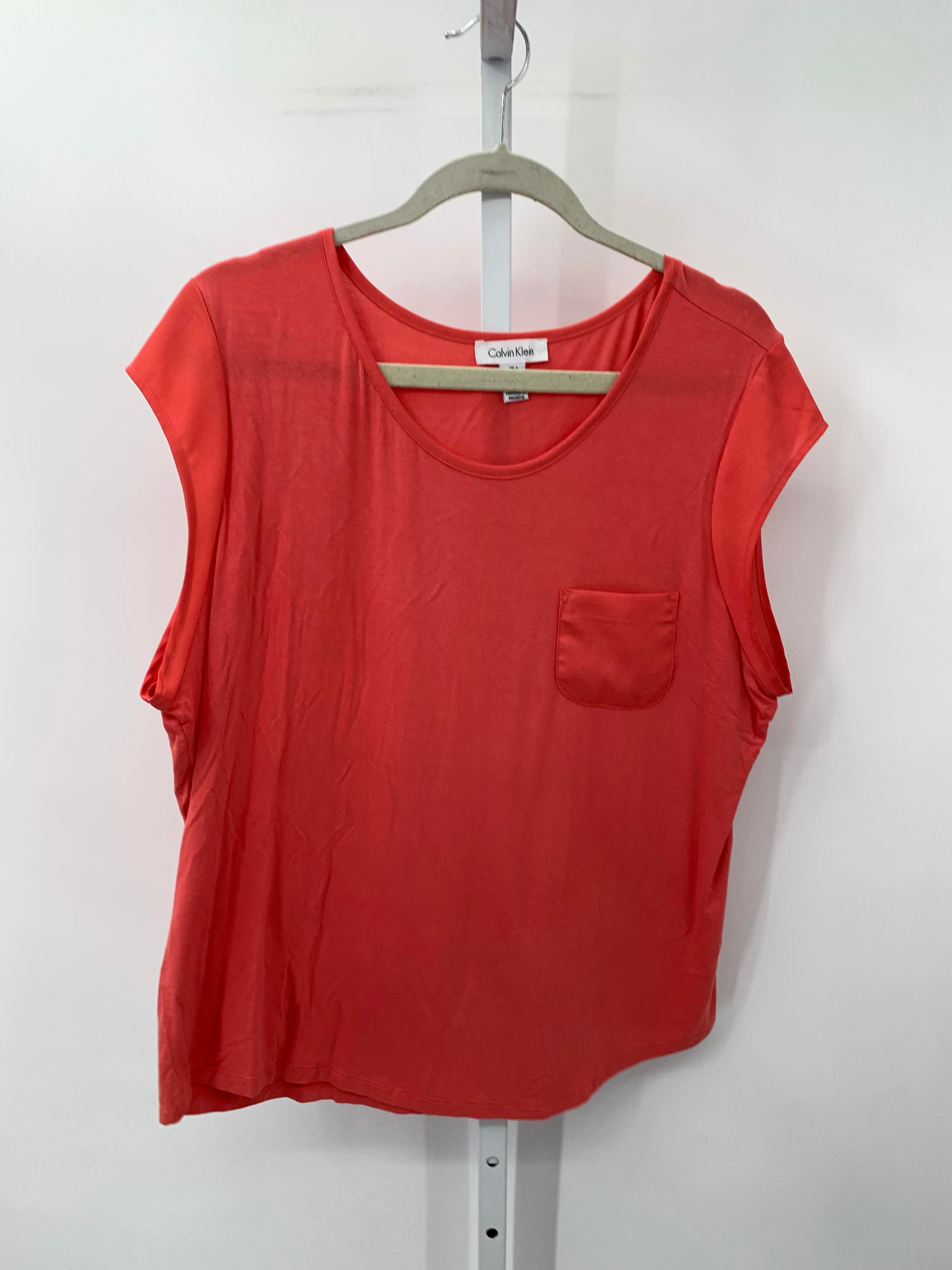 Calvin Klein Size Extra Large Misses Short Sleeve Shirt