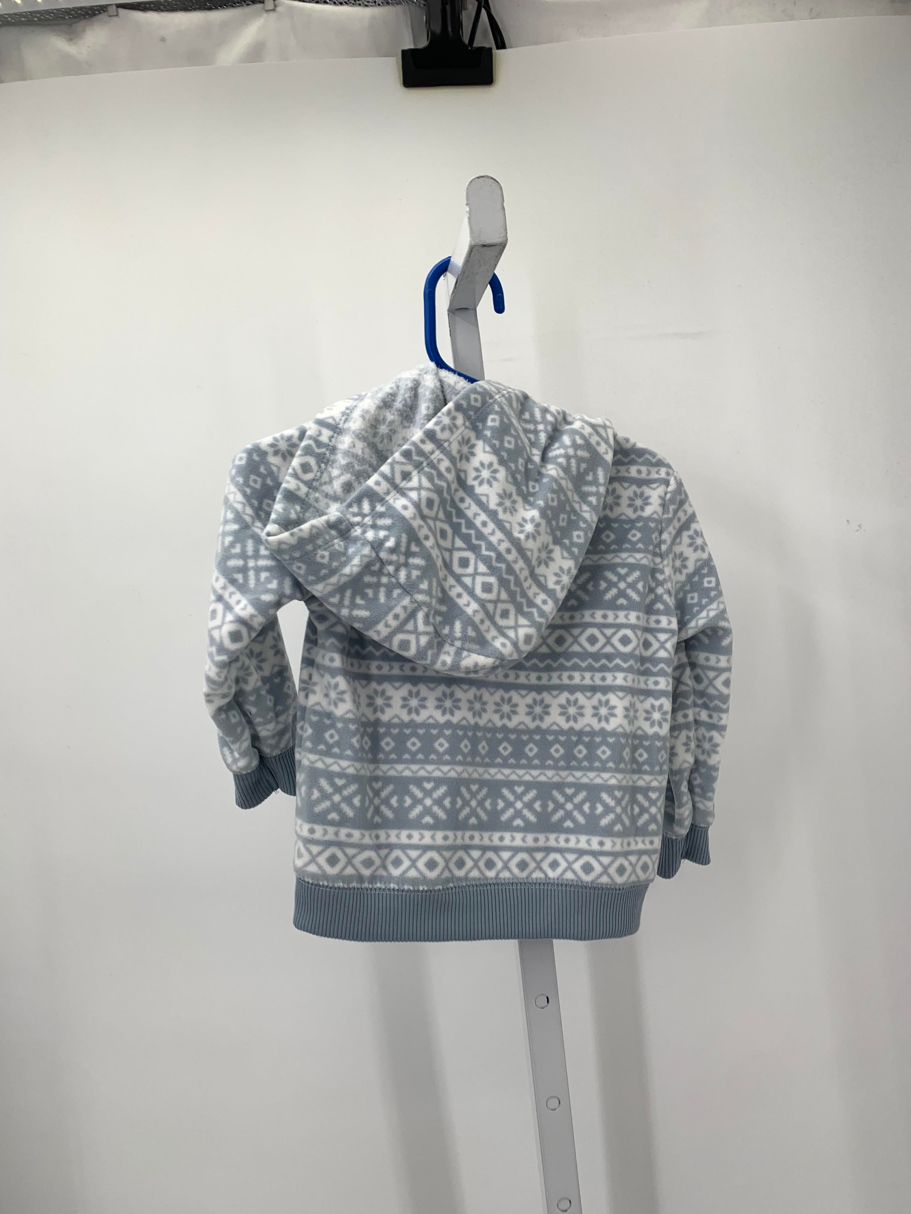 WHITE PATTERN HOODED FLEECE