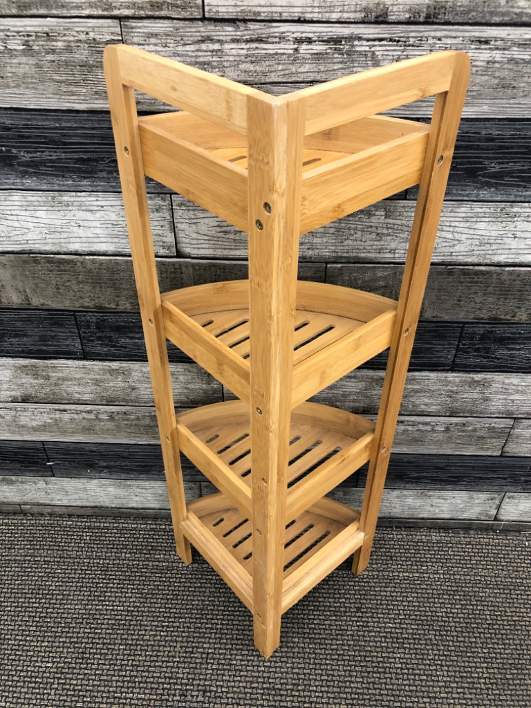 4TIER BAMBOO CORNER SHOWER CADDY.