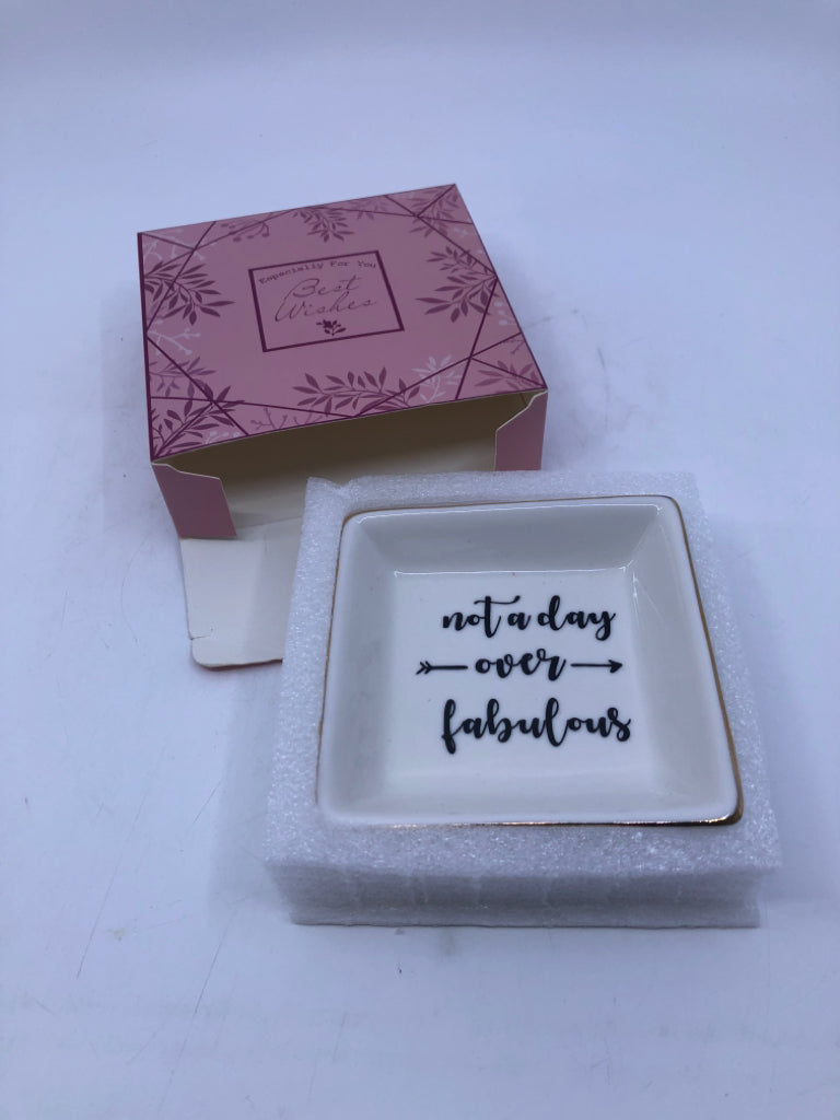 NIB BEST WISHES FOR YOU TUMBLER & TRINKET TRAY GIFT SET.