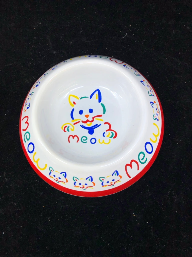 CERAMIC MEOW CAT DISH.