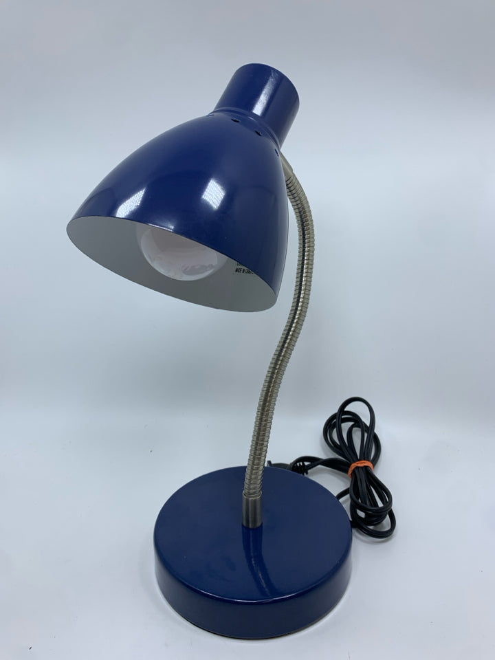 BLUE ADJUSTABLE DESK LAMP.