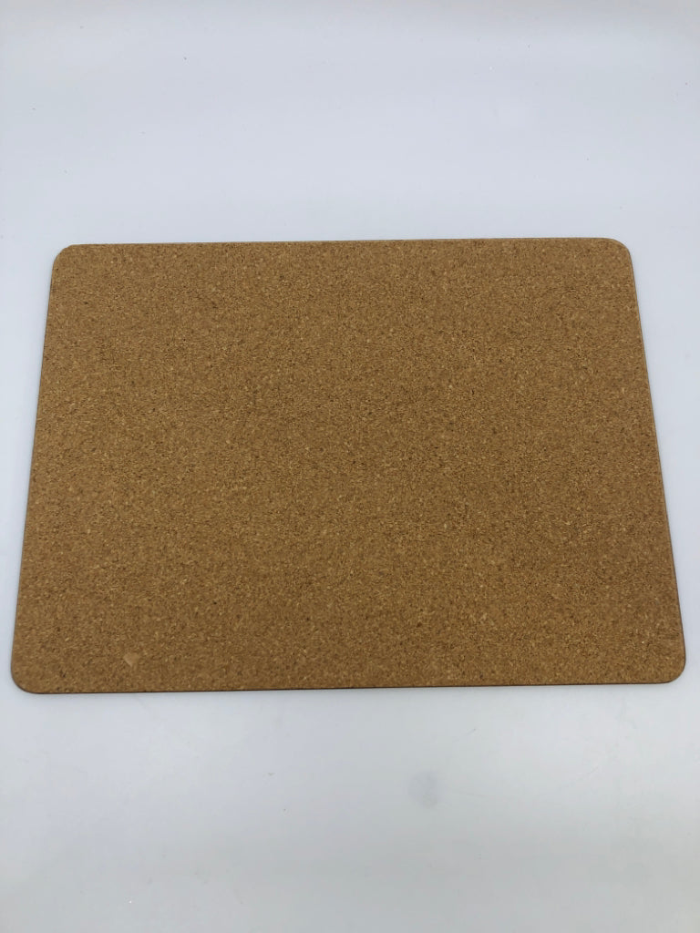 4 FLORAL CORK BACK PLACEMATS.