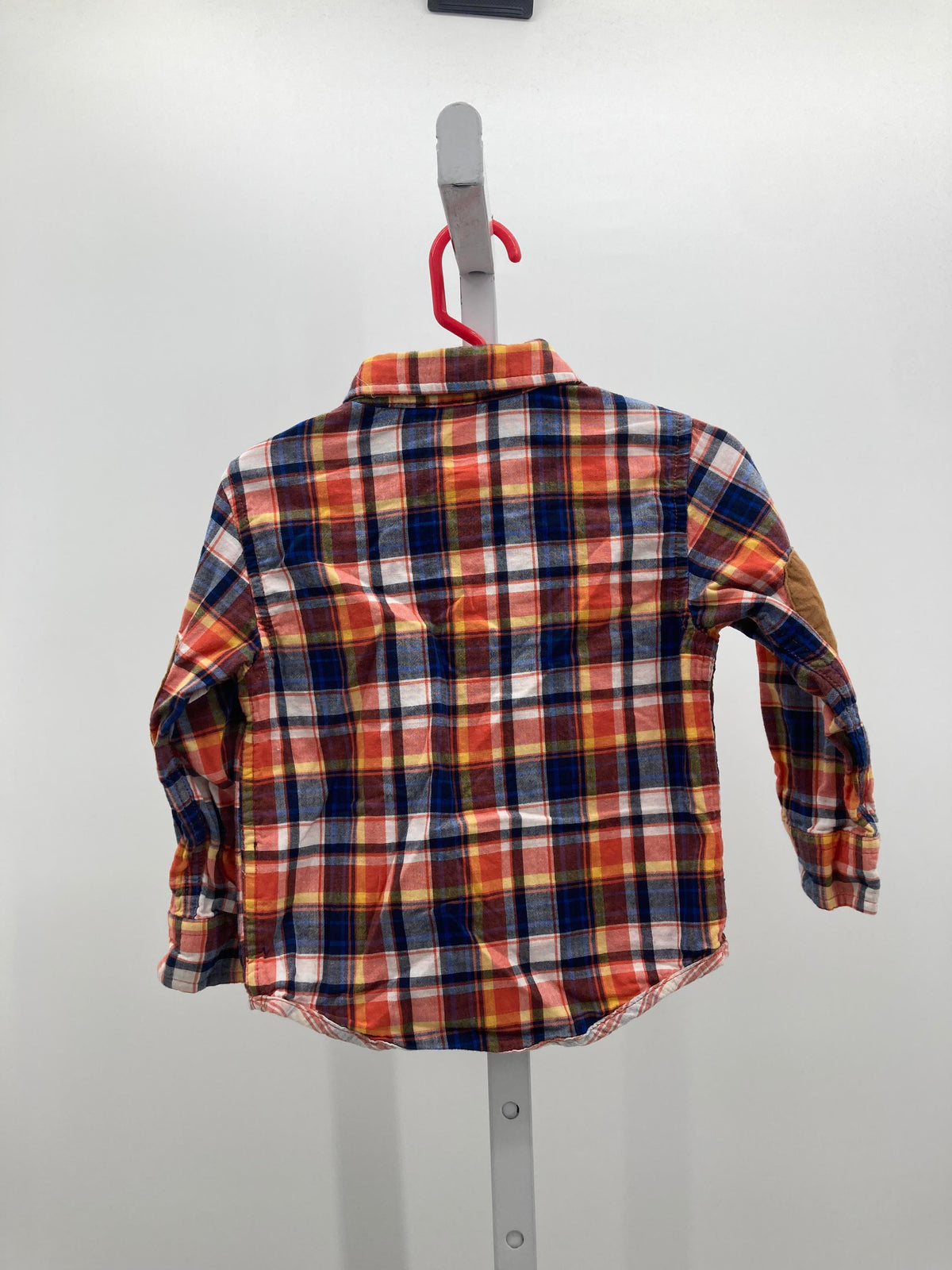 ORANGE PLAID BTN DOWN