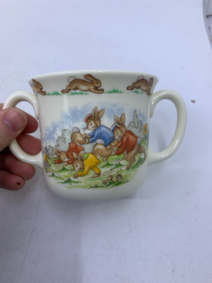 BUNNYKINS WHEELBARROW PLAY 2 HANDLED HUG A MUG.