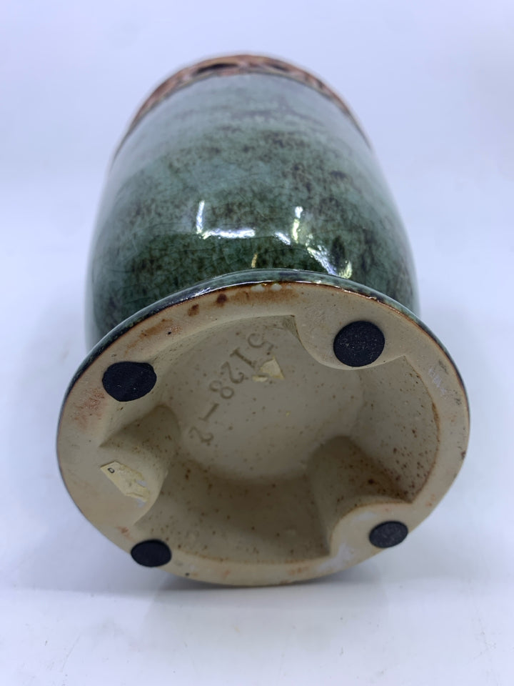 THE LORD PROVIDES GREEN URN STYLE VASE.
