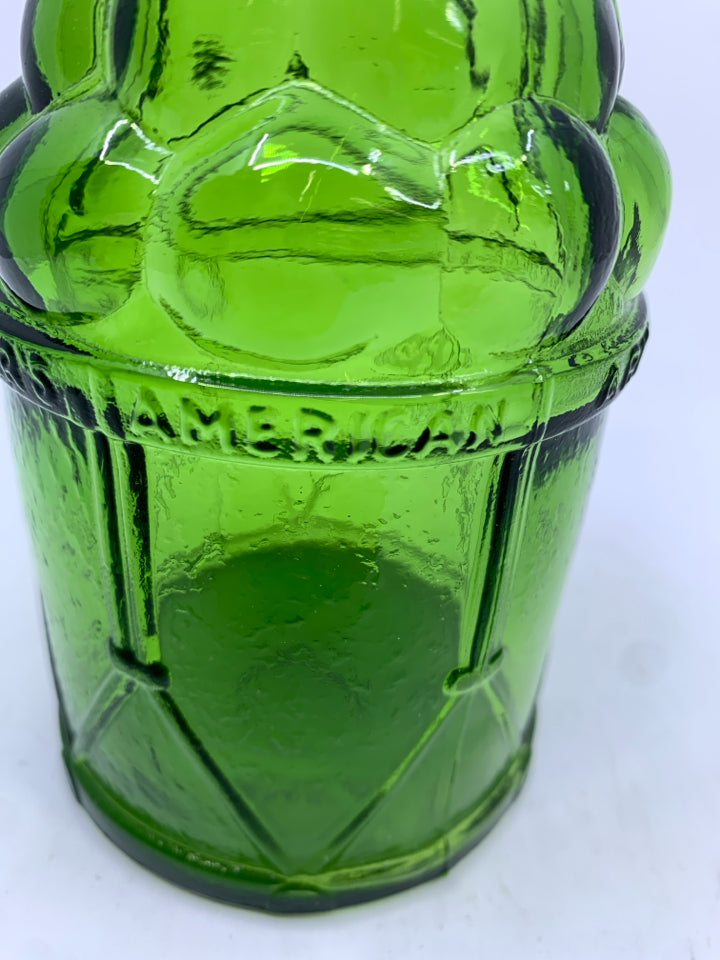 WHEATON GREEN GLASS "ARMY BITTERS" EMPTY BOTTLE.