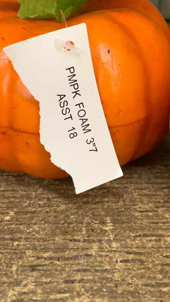 3 FOAM PUMPKINS DECOR.