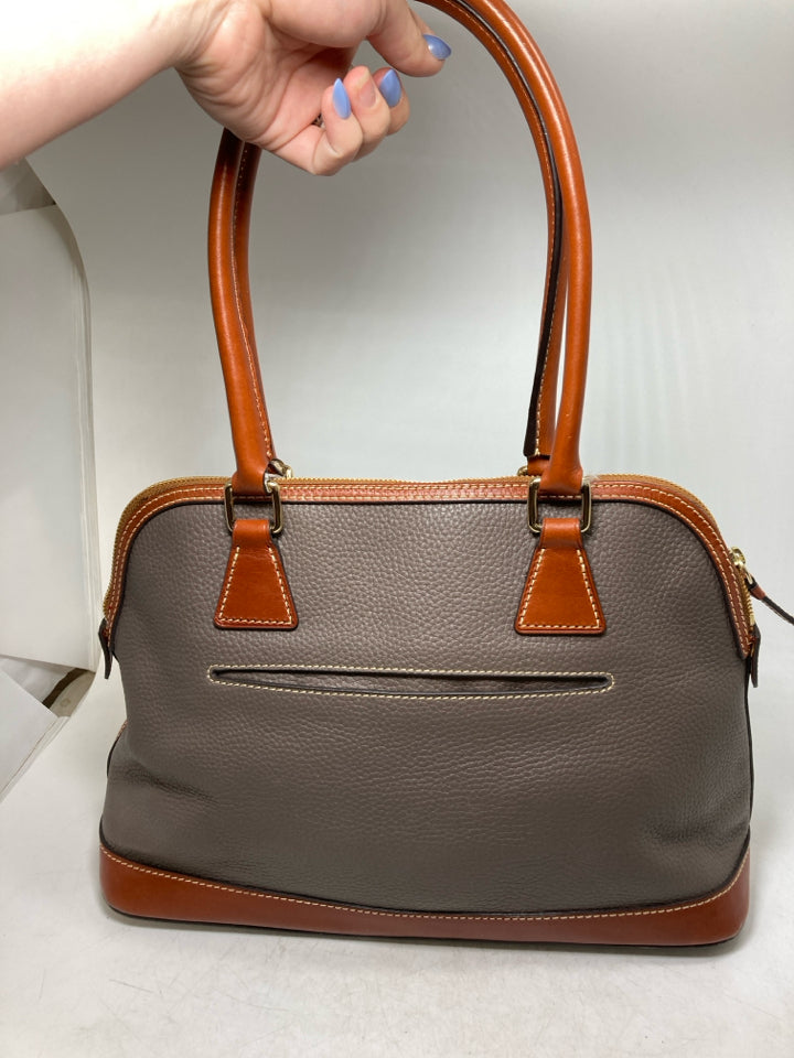 Dooney & Bourke Pebbled Leather Zip Top Satchel